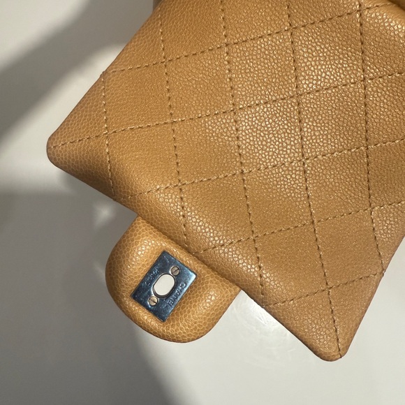 Chanel accordion camel calfskin crossbody/shoulder flap bag - Picture 14 of 17